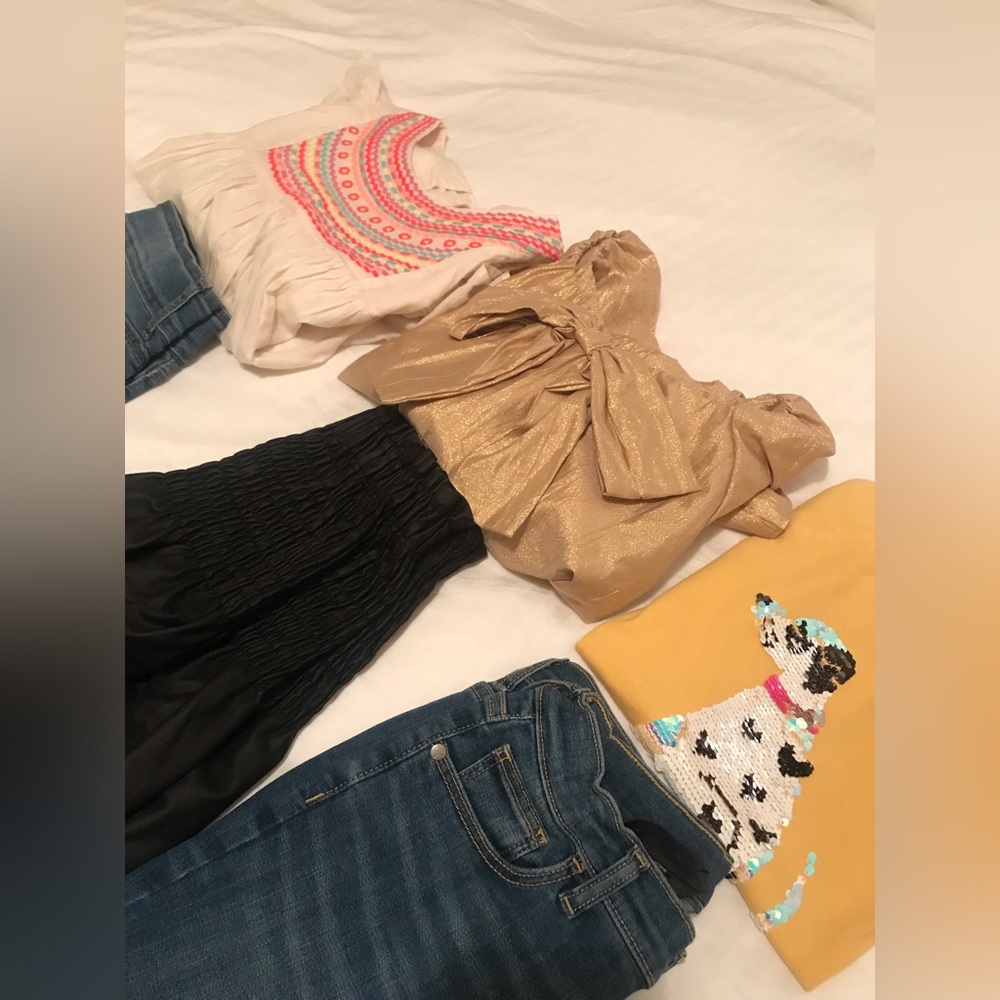 Girl 10-12 bundle 3 sets Gold ZARA, Arizona, Cat&Jack.